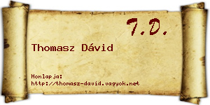 Thomasz Dávid névjegykártya