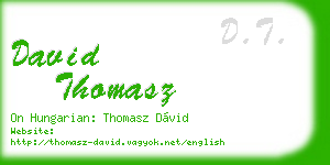 david thomasz business card